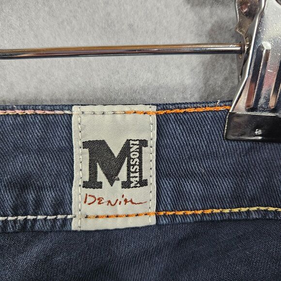 Missoni 31x32 Men's Jeans Rainbow Patch Navy Slim Leg Low Rise Made in Italy - Picture 11 of 13